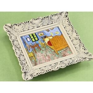 Bedroom by Vincent Van Gogh - Mini Antique Canvas Painting Framed Artwork